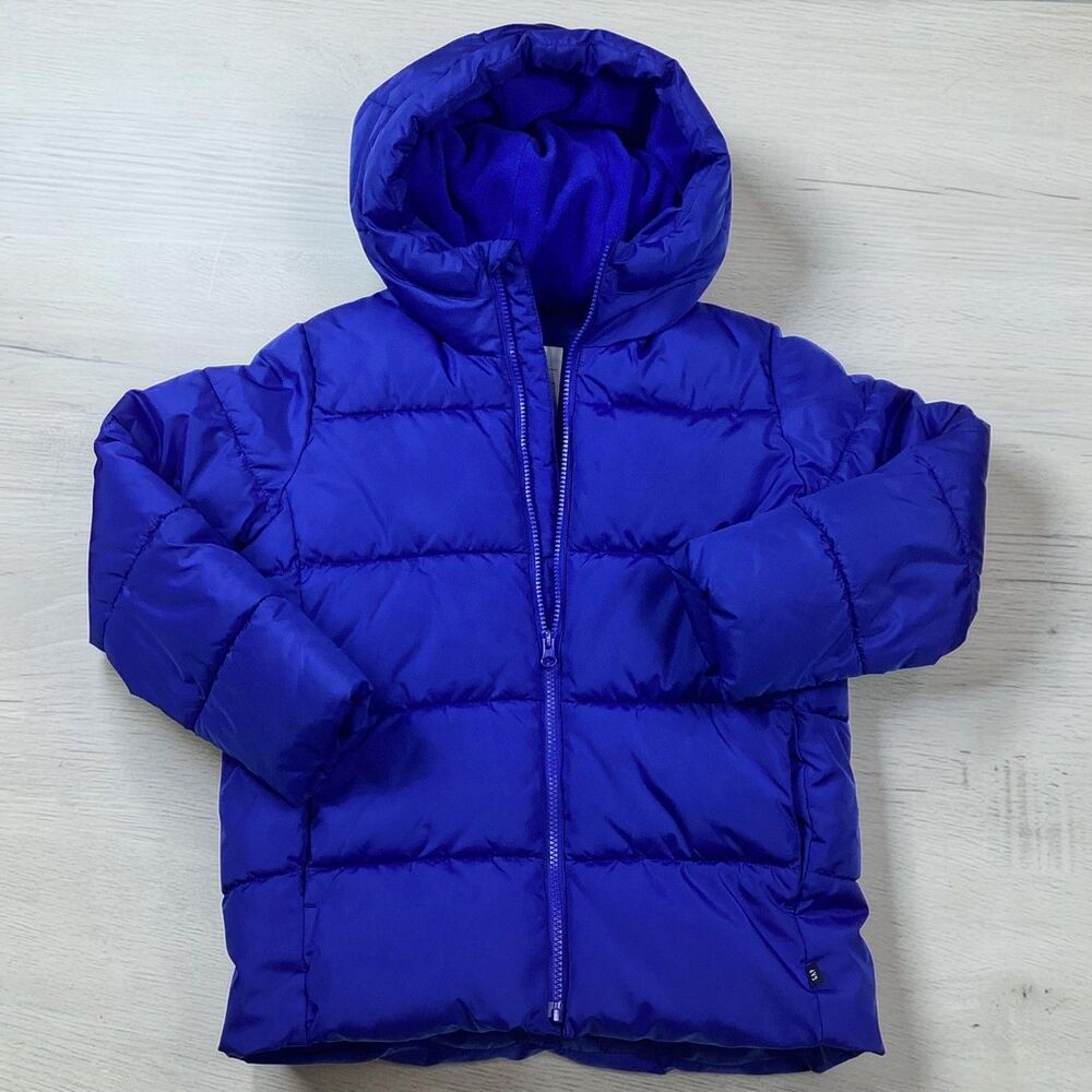 Gap Kids ColdControl Max Puffer Jacket Royal Blue Hooded Size M 8-9 Years Winter